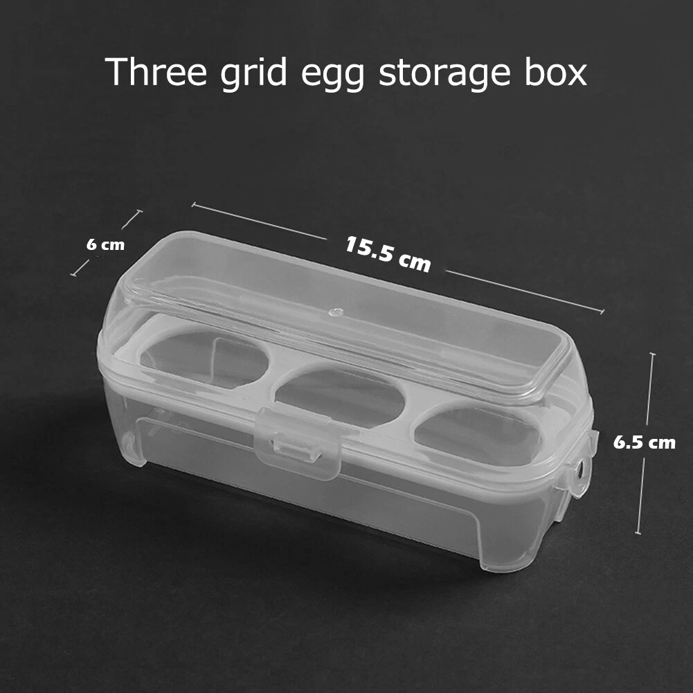 Gambar produk Gingira Tempat Telur Plastik 3 Sekat Portable Egg Box Shockproof - GG3