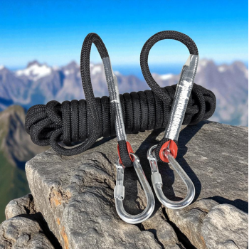 Gambar produk TaffSPORT Tali Paracord Panjat Tebing Climbing Rope 10mm Steel Buckle 10M - P4