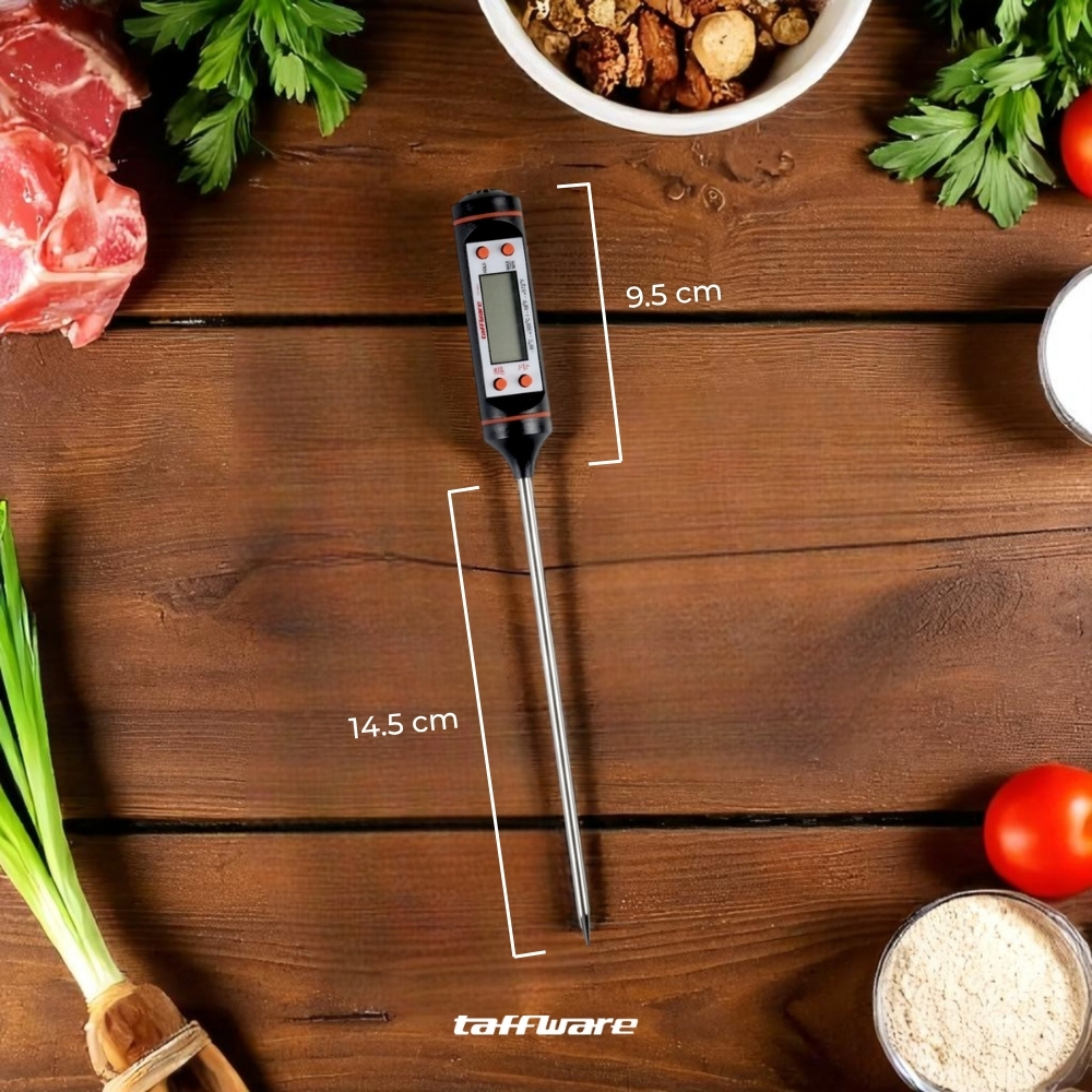 Gambar produk Taffware Termometer Pengukur Suhu Makanan Digital Daging Kopi Susu - TP101