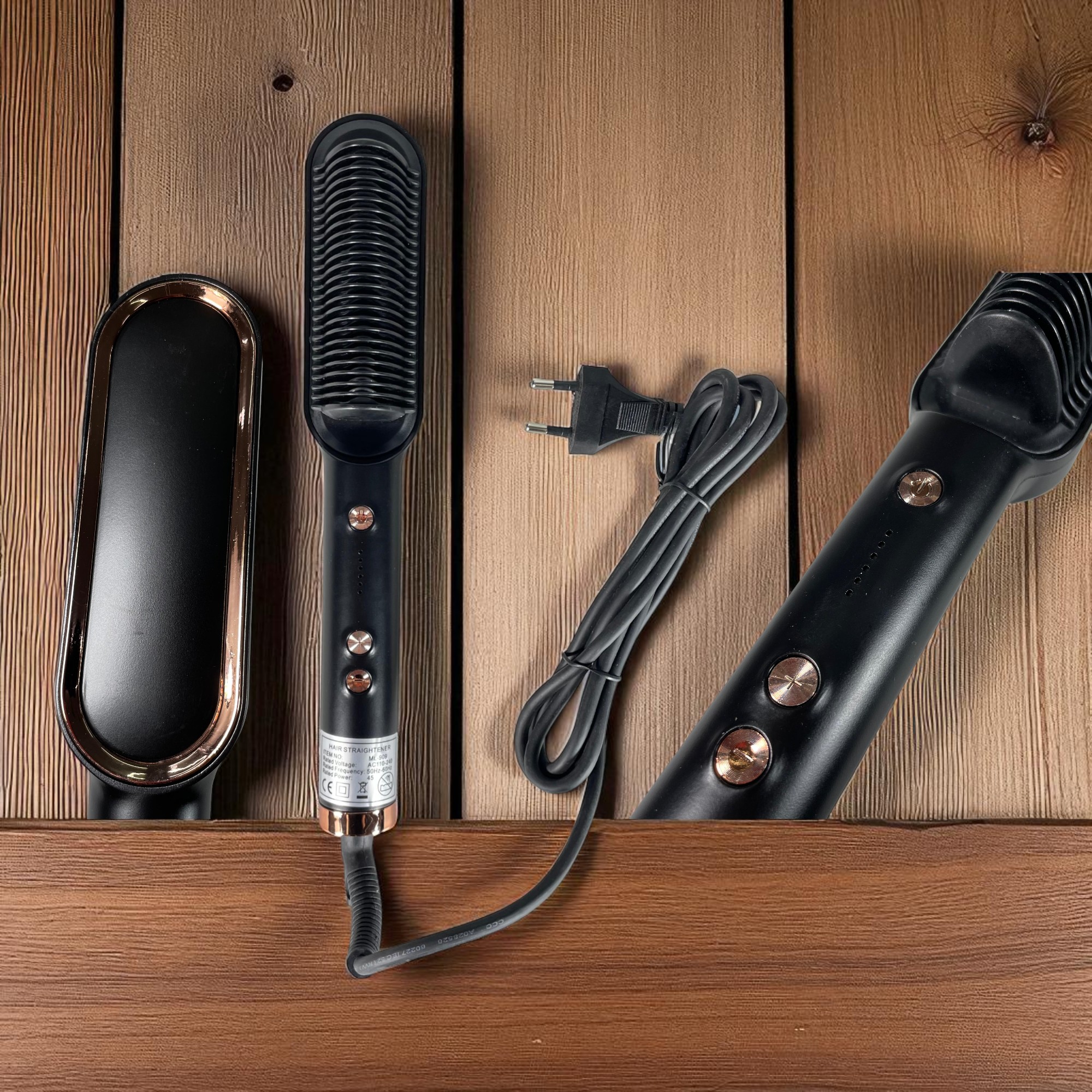 Gambar produk POURCARE Sisir Catok Pelurus Rambut Hair Straightener Brush 45W - ML-909