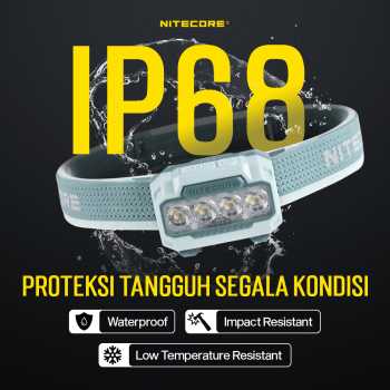 Gambar produk NITECORE Senter Kepala Headlamp LED MCT UHE 3in1 Color IP68 600 Lumens - HA23 UHE