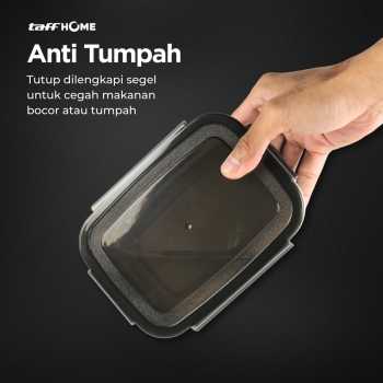 Gambar produk TaffHOME Kotak Makan Anti Tumpah Reguler Lunch Box Stainless Steel 304 550ml - Slyz52