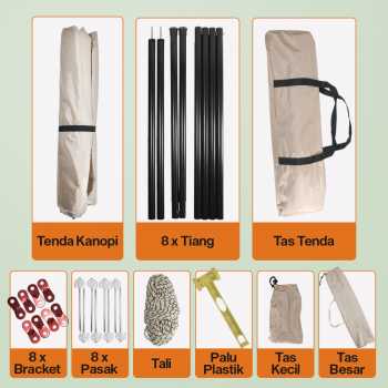 Gambar produk Joly Well Flysheet Terpal Tenda Camping Waterproof Anti UV 5.4x3.2M - S-T138