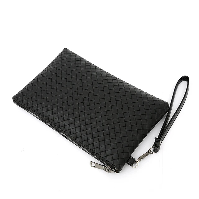 Gambar produk KIET Tas Genggam Kulit Motif Anyam Kulit Leather Clutch Bag - KT1912