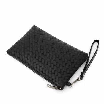 Gambar produk KIET Tas Genggam Kulit Motif Anyam Kulit Leather Clutch Bag - KT1912
