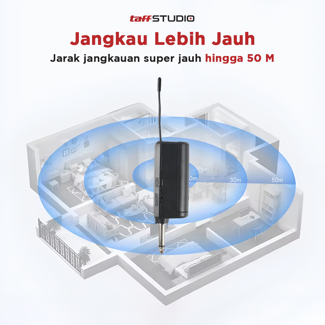 Gambar produk TaffSTUDIO Mikrofon Karaoke Wireless Portable KTV 2.4GHz - X220U