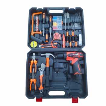 Gambar produk FEITUO Alat Perkakas Bor Listrik Cordless Palu Tang Obeng 57 in 1 - JG-076