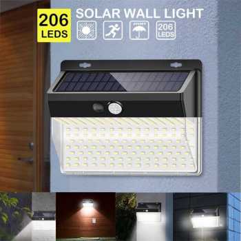 Gambar produk Woopower Lampu Dinding Outdoor Solar PIR Sensor 206 LED 1W Cool White - XF-2026