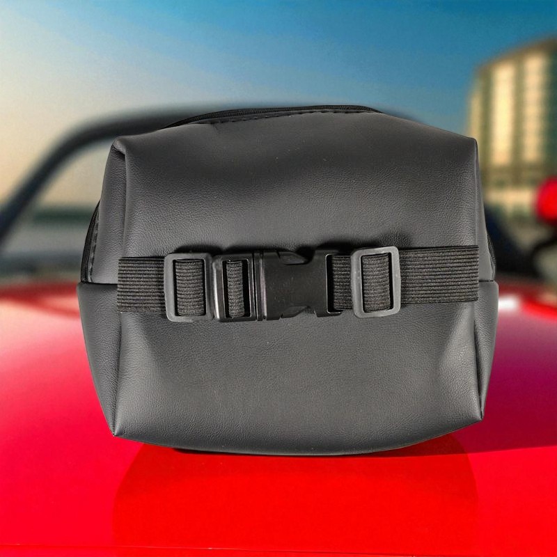 Gambar produk TRAVELY Tempat Tisu Mobil Gantung Kulit Sun Visor Tissue Box Organizer - 3050-2