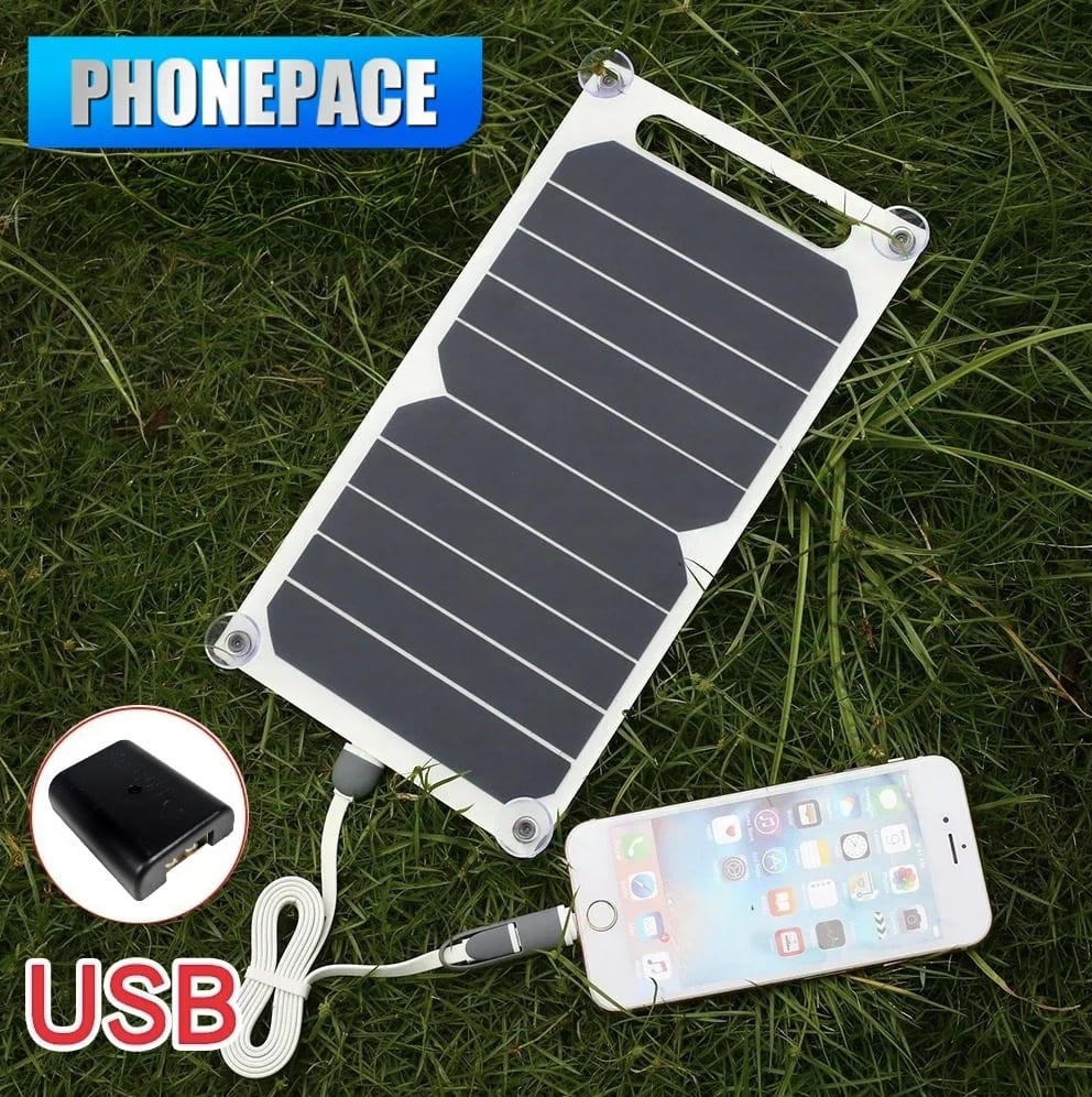 Gambar produk PHONEPACE Solar Panel Monocrystalline Modul DIY Power Bank USB 5V 6W - PP065