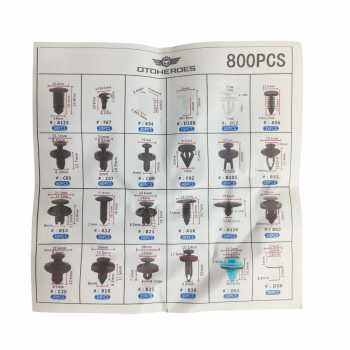 Gambar produk OTOHEROES Baut Rivet Plastik Mobil Universal Klip Pengencang 800 PCS - HE197