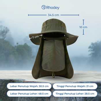 Gambar produk Rhodey Topi Rimba Outdoor Anti UV Waterproof Boonie Hat Polyester - GL001
