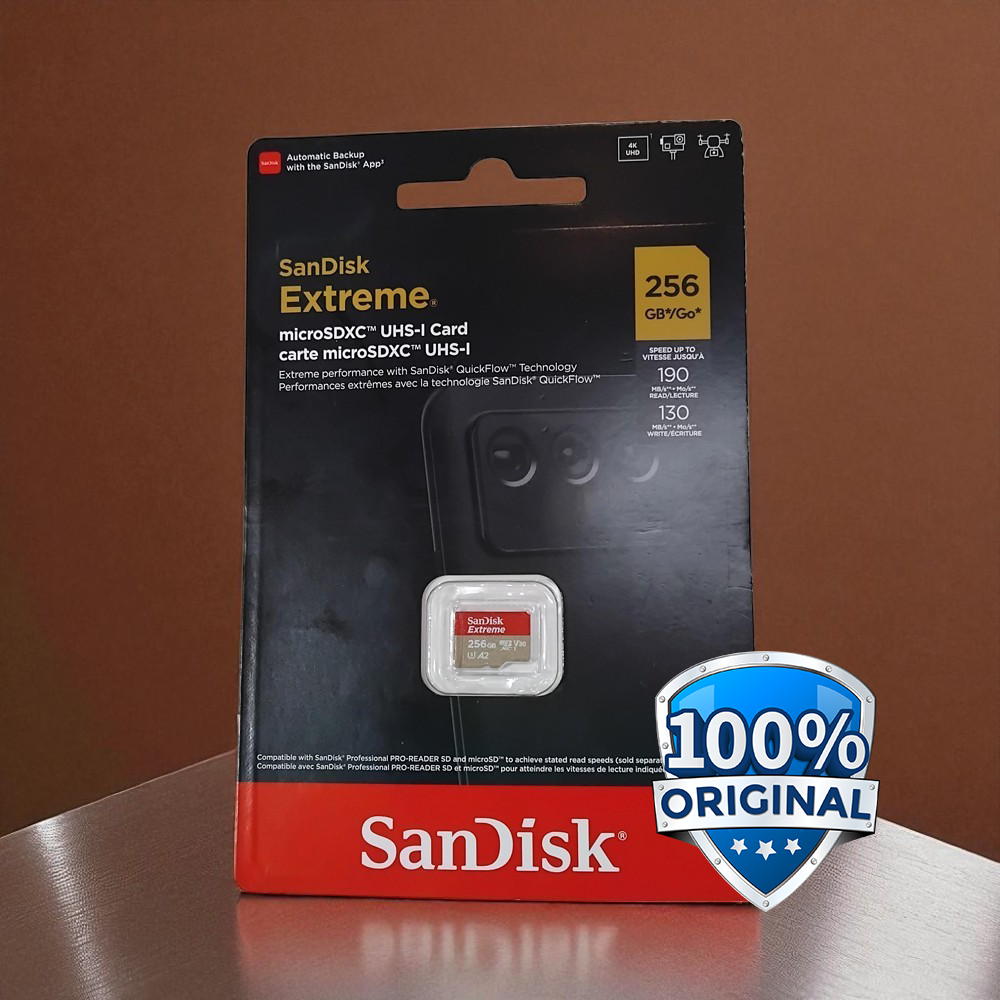 Gambar produk SanDisk Extreme microSDXC V30 A2 U3 256GB-SDSQXAV-256G