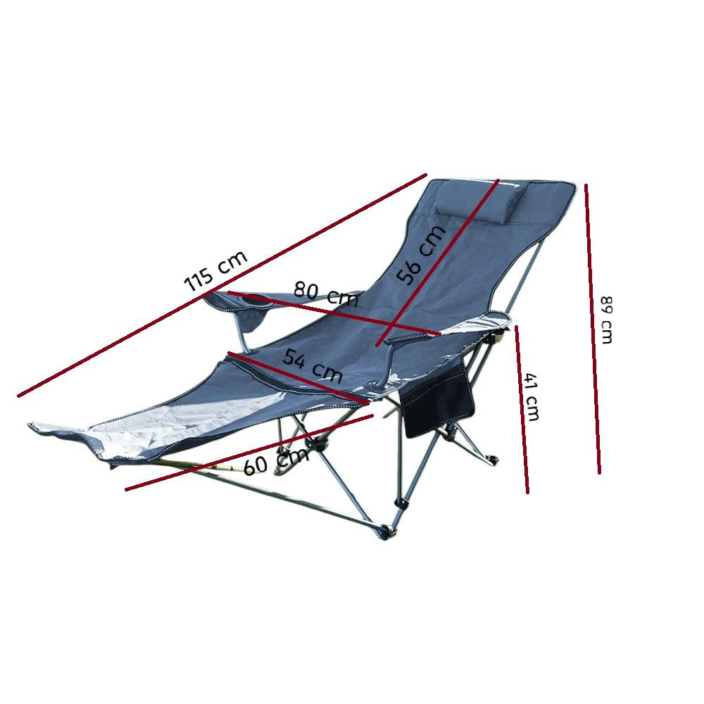 Gambar produk DZQ Kursi Lipat Outdoor Camping Portable Reclining Folding Chair Full Oxford - D04