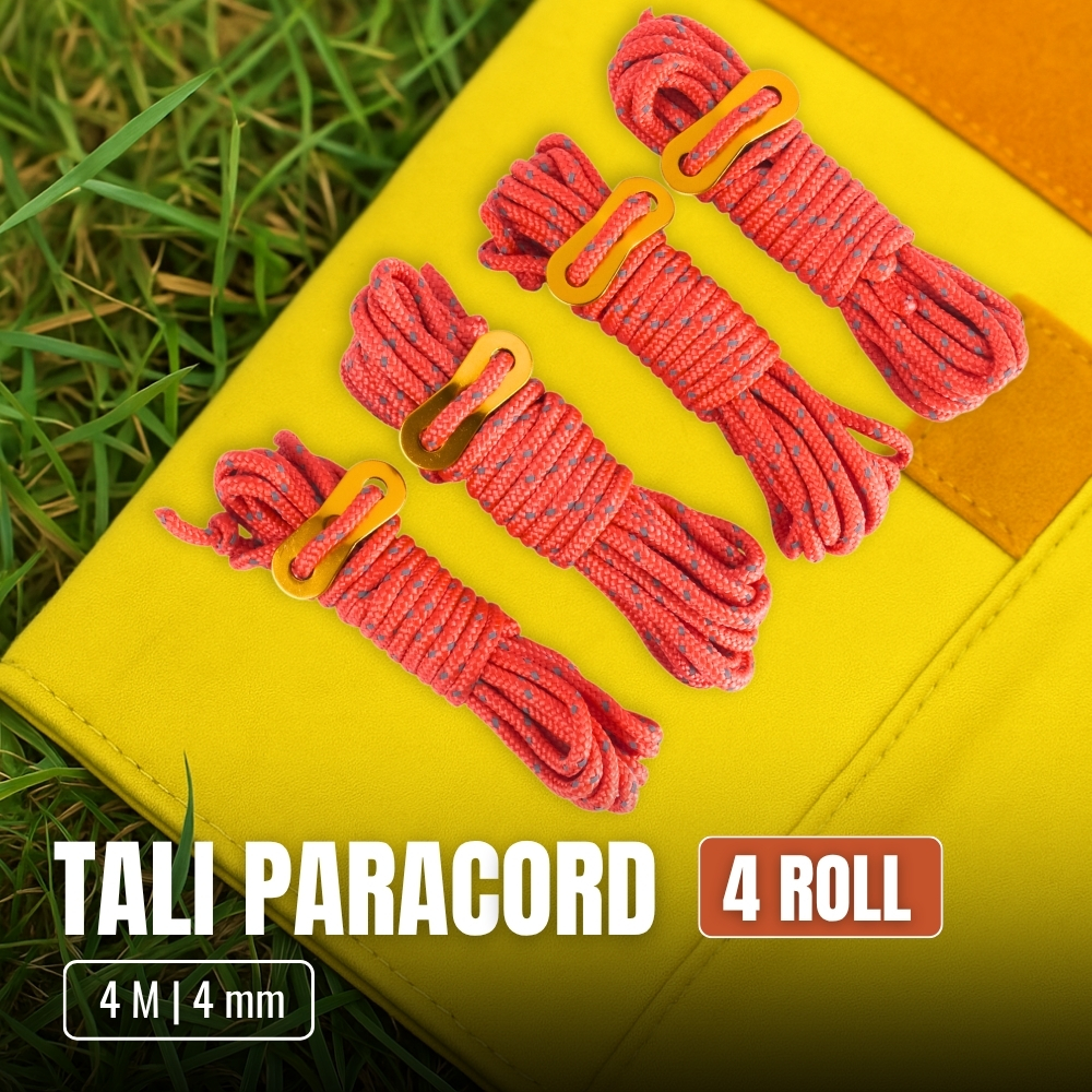 Gambar produk RayMING Tali Paracord Tali Tenda Rope 4M 4 Roll - RY1A