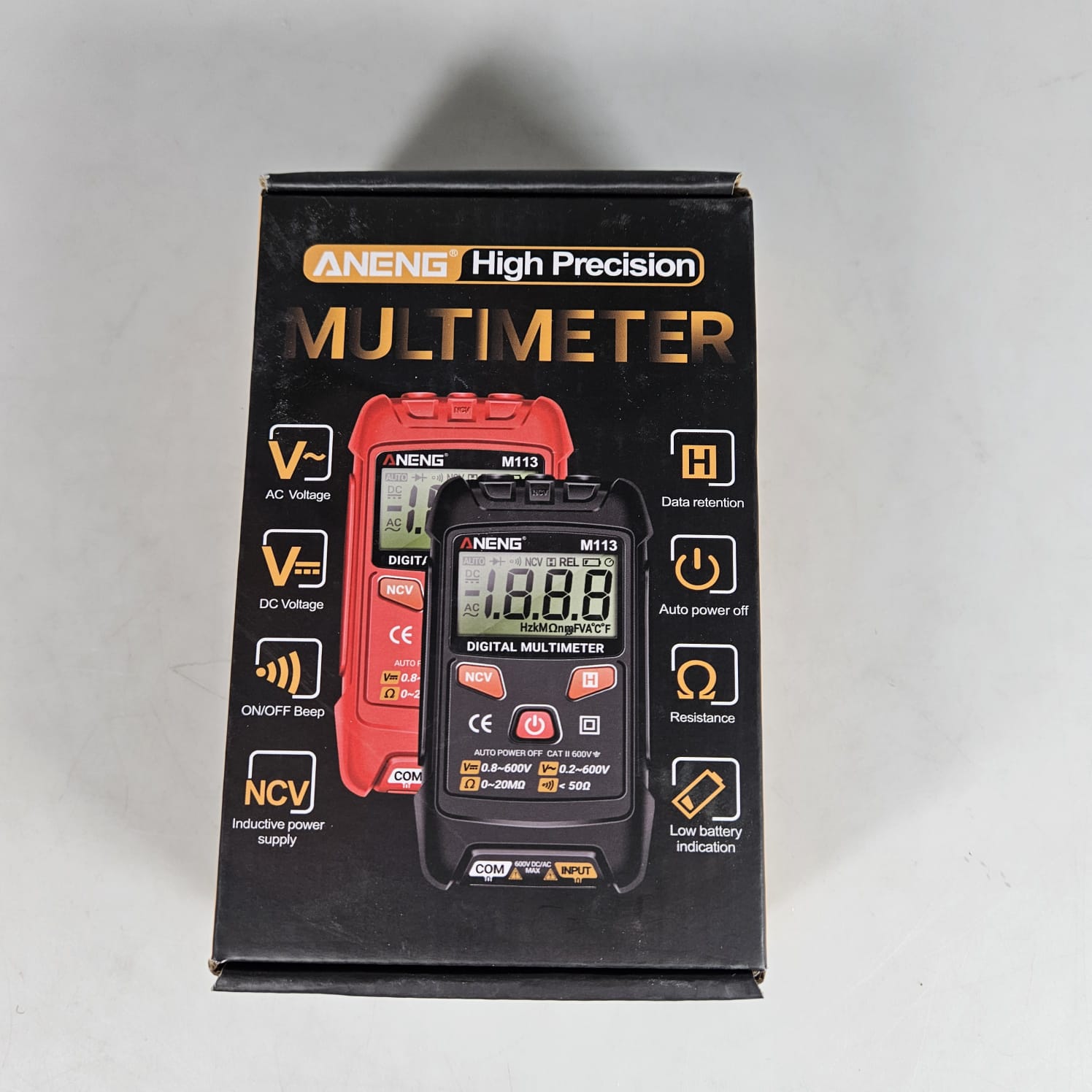 Gambar produk ANENG Digital Multimeter Portable NCV Non Contact 1999 Count 600V - M113