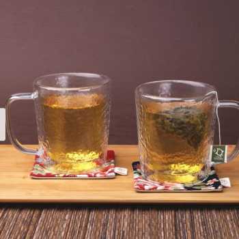 Gambar produk Rouge Gelas Teh Heat Resistant Tea Cup Glacier Hammer Pattern 270ml - INU147