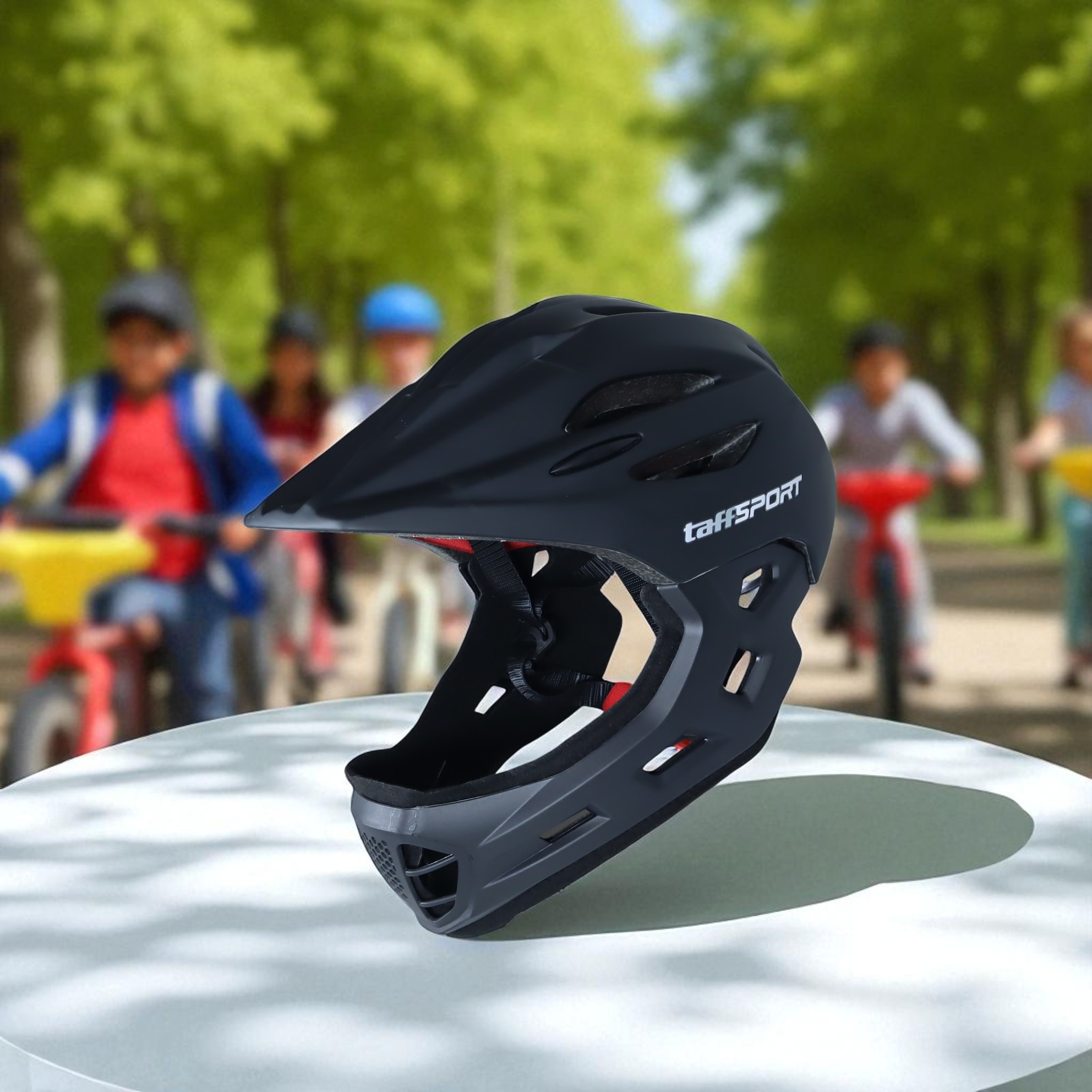 Gambar produk TaffSPORT Helm Modular Sepeda Anak Full Face Bike Size S - CHF78