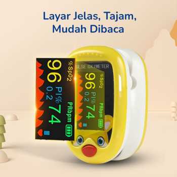 Gambar produk AIQUE Fingertip Pulse Oximeter Alat Ukur Saturasi Oksigen Darah Anak - AQ219