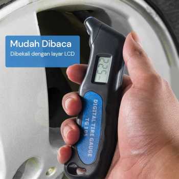 Gambar produk TEHAOGJ Pengukur Tekanan Angin Ban Mobil Digital Tire Pressure Gauge - TG105
