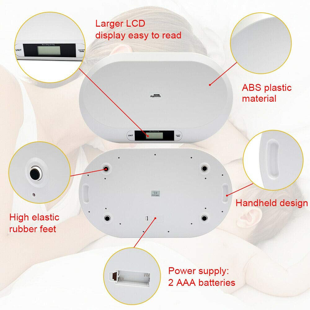 Gambar produk Taffware Digipounds Timbangan Badan Bayi Baby Digital Scales 20kg - 825