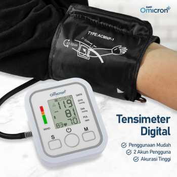 TaffOmicron Tensimeter Digital Pengukur Tekanan Darah with Battery - BW-3205