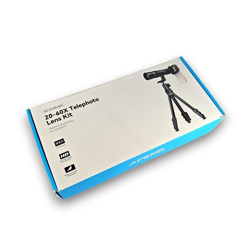 Gambar produk APEXEL Lensa Tele Smartphone Monocular Telephoto 60X with Tripod - APL-T20-60XJJ029