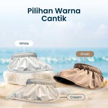 Gambar produk Kaka Topi Pantai Anti UV Wanita Sun Visor Hat Waterproof Polyester - CX3-011
