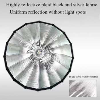 Gambar produk SOFTA Payung Softbox Reflector Parabolic Baorong Mount 90cm - ST90