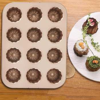Gambar produk Mako Cetakan Kue 3D Dessert Cake Mold Non Stick Baking Tray 12 - INU78