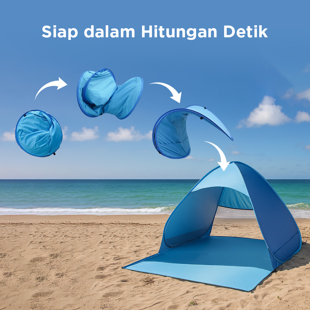 Gambar produk Top Lander Tenda Camping Lipat Otomatis 2-4 Orang Single Layer - TL9