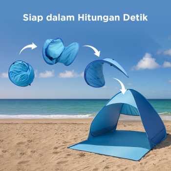 Gambar produk Top Lander Tenda Camping Lipat Otomatis 2-4 Orang Single Layer - TL9
