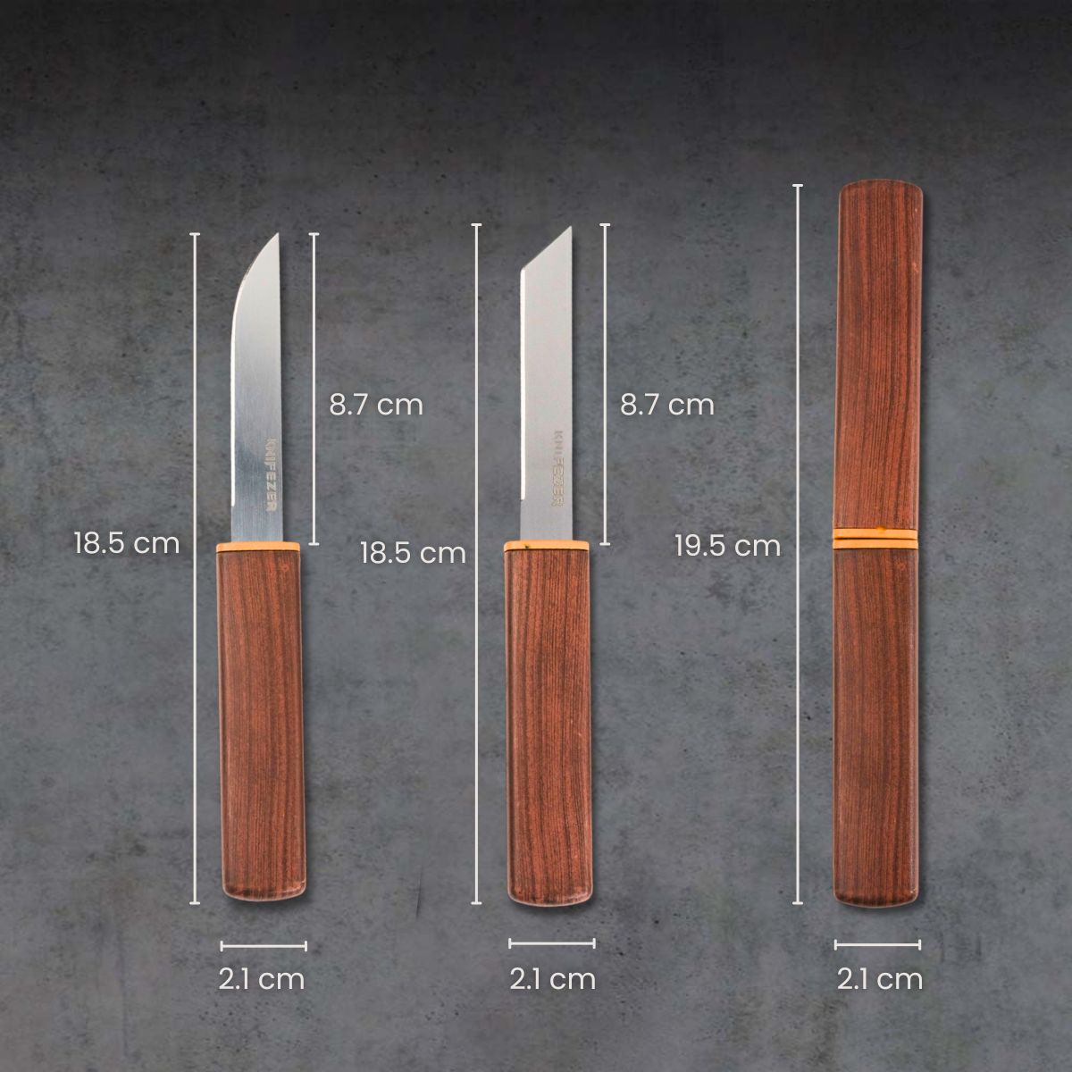 Gambar produk KNIFEZER Pisau Dapur Serbaguna 2in1 Stainless 5Cr13MoV Kitchen Knife - SJA0-87