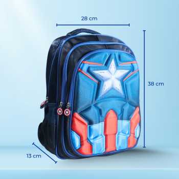 Gambar produk JINMA HONGJIA Tas Sekolah Anak Karakter Kartun Captain America S - KKH001