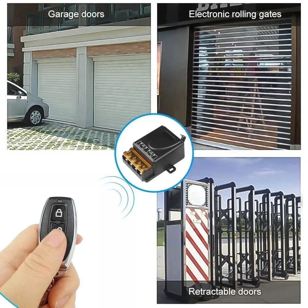 Gambar produk AMMTOO Receiver Remot Kontrol Lampu Gerbang Garasi 433MHz 240V - AM15