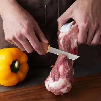 Gambar produk KNIFEZER Pisau Dapur Serbaguna 2in1 Stainless 5Cr13MoV Kitchen Knife - SJA0-87