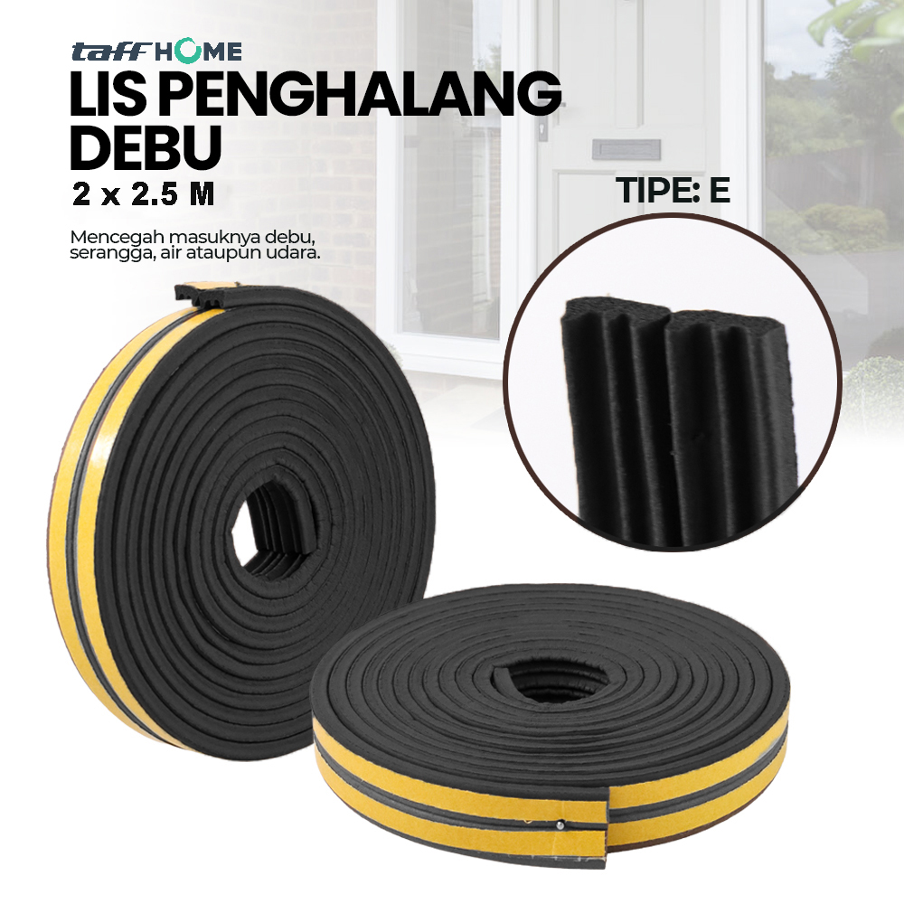 Gambar produk TaffHOME Lis Penghalang Debu Pintu Door Bottom Sealing Strips 2x2.5M E - ESPV5