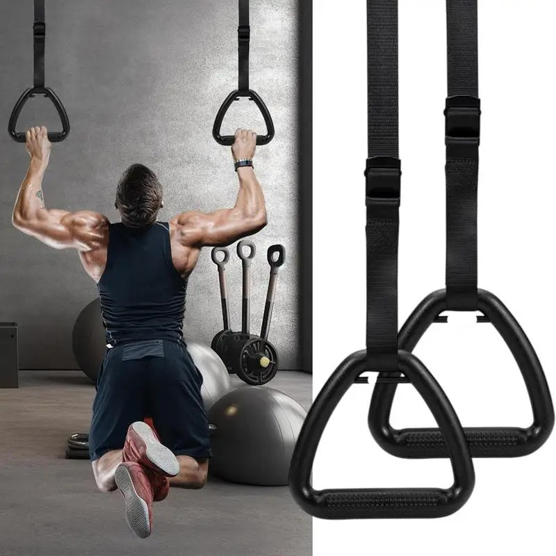Gambar produk SOTORE Gymnastic Pull Up Ring Non Slip Home Workouts with Strap 1M - SR46