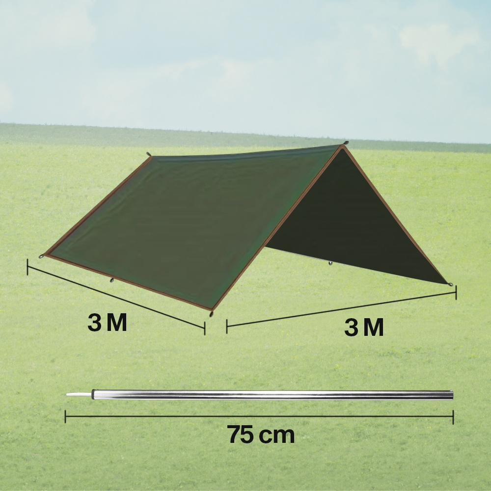 Gambar produk Flysheet Terpal Tenda Camping Waterproof Anti UV 3x3M - TL1