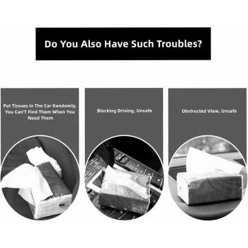 Gambar produk KUSH Tempat Tisu Mobil Multifunctional Car Tissue Box Nappa Leather - K-7