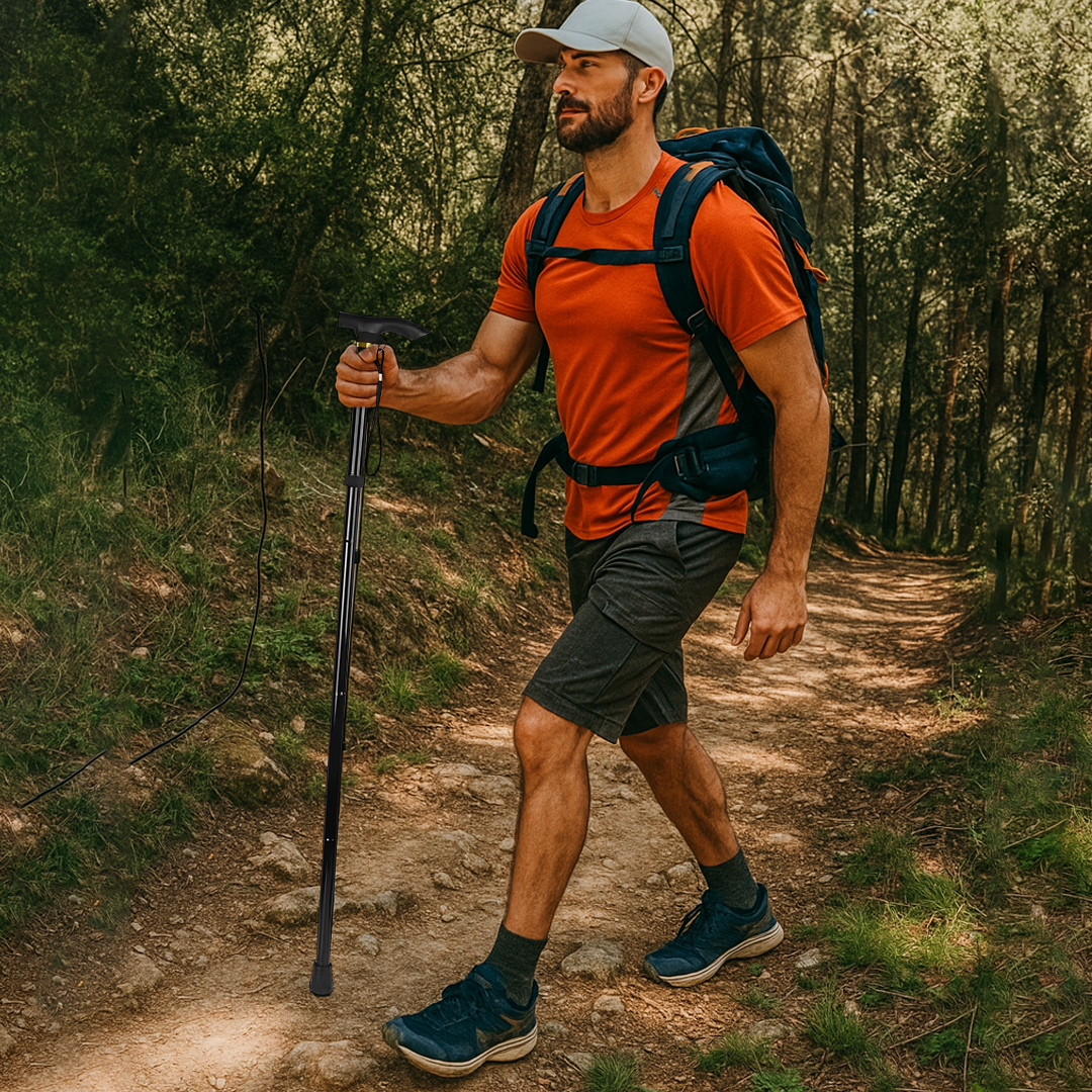 Gambar produk TaffSPORT Tongkat Hiking Lipat Trekking Pole Aluminium Alloy 92.5cm - Z4