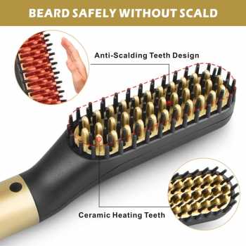 Gambar produk SHIZA Catokan Sisir Jenggot Pelurus Rambut Straightening Styling Comb - AO-030
