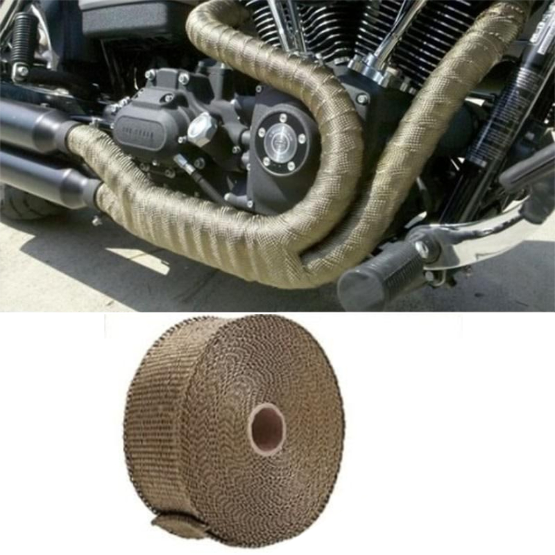 Gambar produk OTOHEROES Lakban Peredam Panas Knalpot Motor Exhaust Wrap 50mm 10M - MP-001