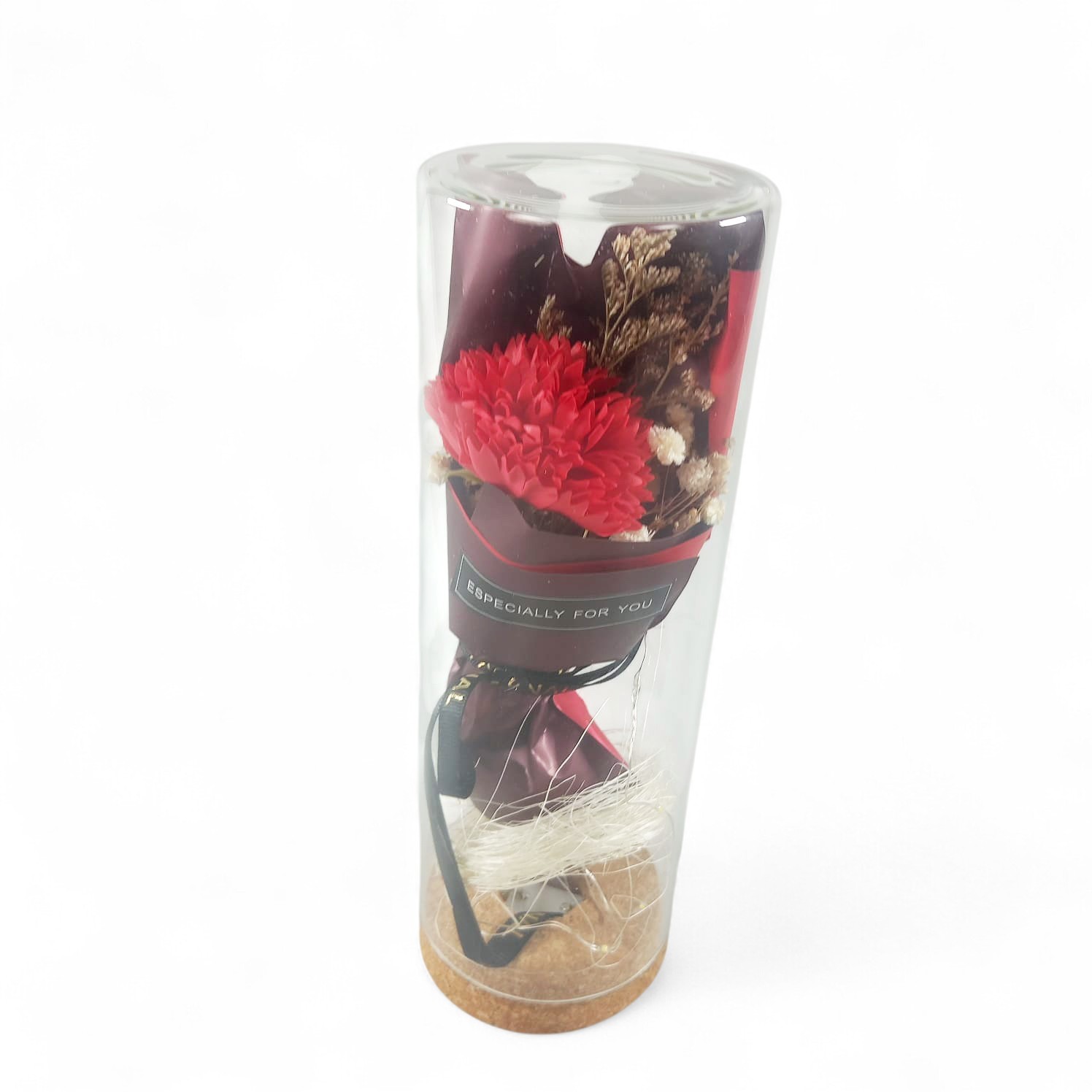 Gambar produk AINYROS Lampu Bunga Dekorasi LED Eternal Flower Dome Glass Cover Carnation - AN2185