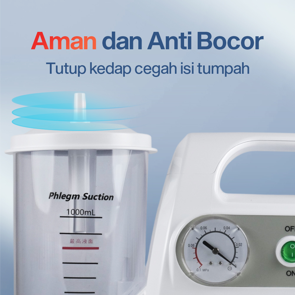 Gambar produk FOFO Alat Penyedot Dahak Elektrik Portable Sputum Suction Pump 1L - GY-XT-1