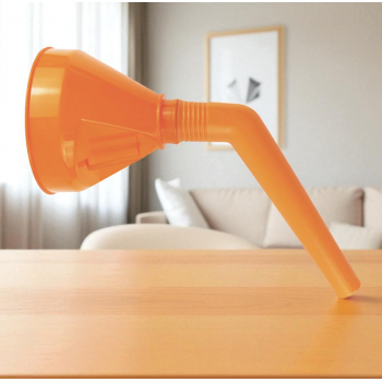 Gambar produk WANXIA Corong Oli Bensin Minyak Motor Mobil Siku Elbow Funnel 16.5cm - W18