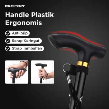 Gambar produk TaffSPORT Tongkat Hiking Lipat Trekking Pole Aluminium Alloy 92.5cm - Z4