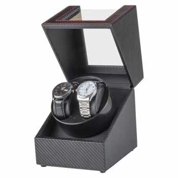 Gambar produk ZOEJOE Watch Winder Pemutar Jam Tangan Otomatis 3 Mode 2 Slot - W136T
