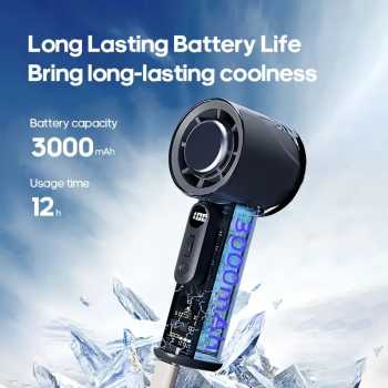 Gambar produk IFAN Kipas Mini Genggam Portable Kompres Dingin Handheld Fan 3000mAh - Q4