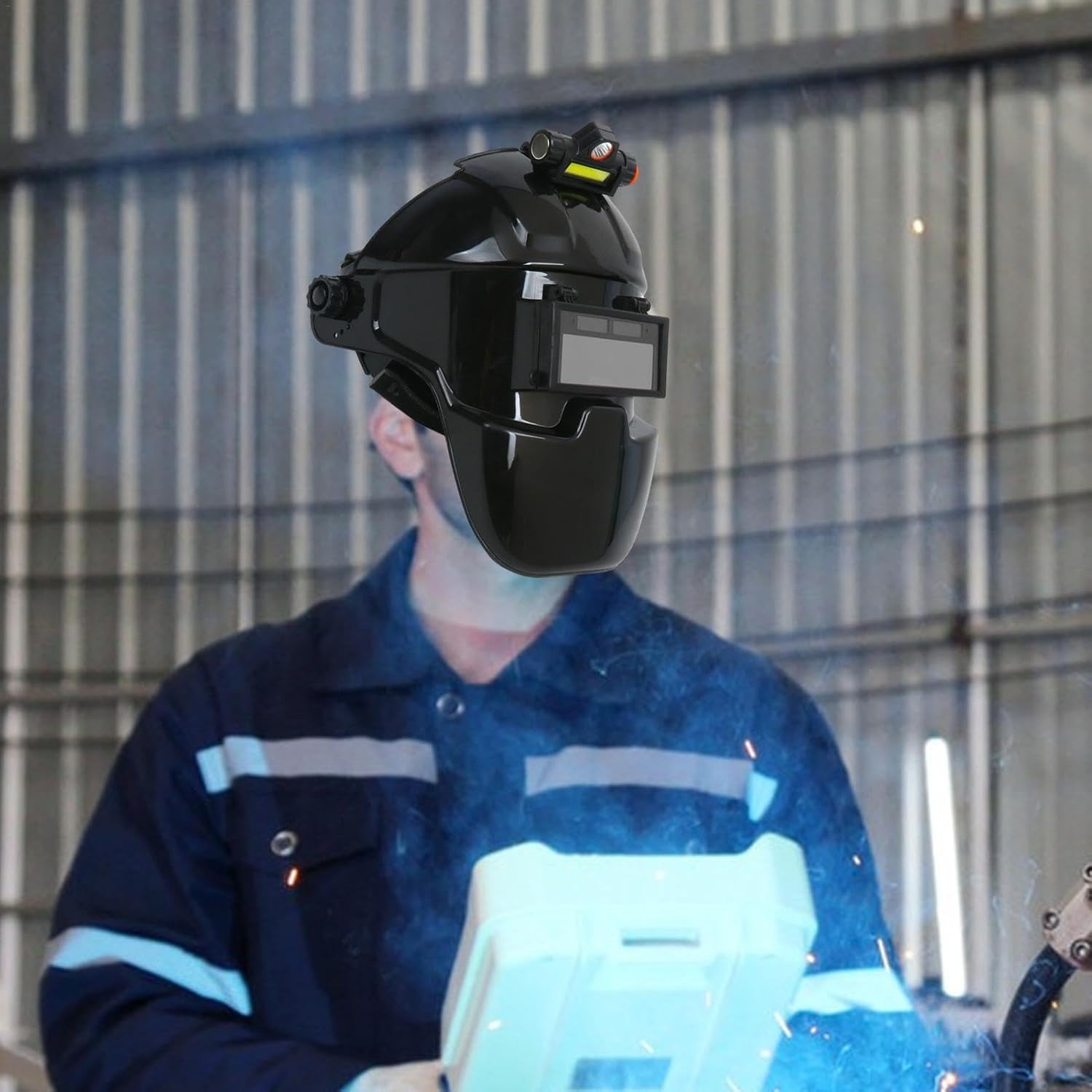 Gambar produk OZY Helm Las Automatic Dimming Flip Top Protective Mask with Headlight - 0-10